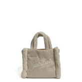 Borsa a mano SAINT BARTH VANITY MINI SHEARLING - Panna 00208I